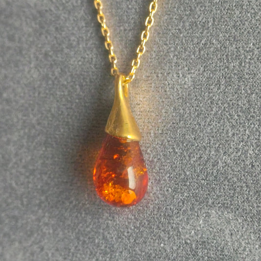 No.0009 琥珀 ネックレス