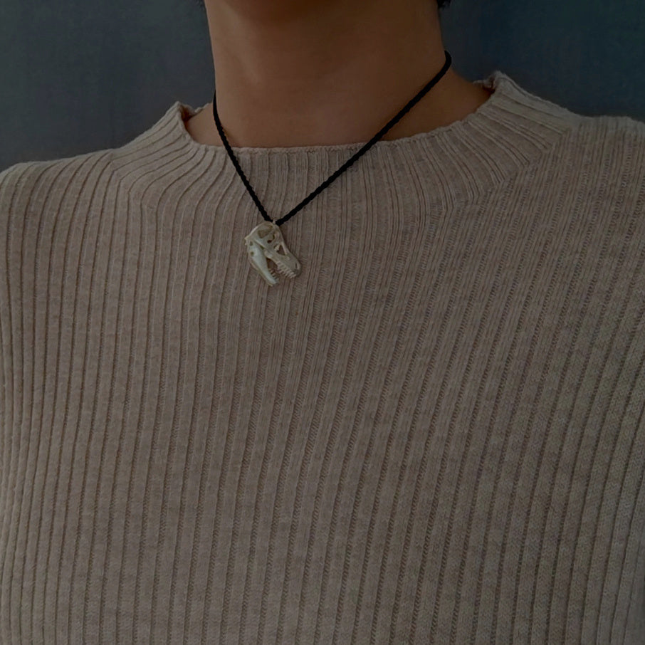 Skull Fossil Necklace