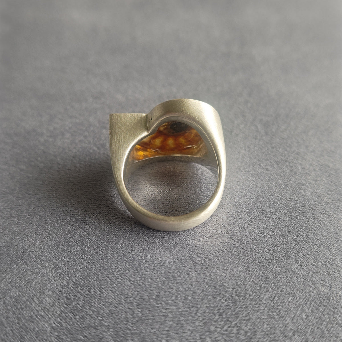 No.0005 Ammonite Signet Ring #13