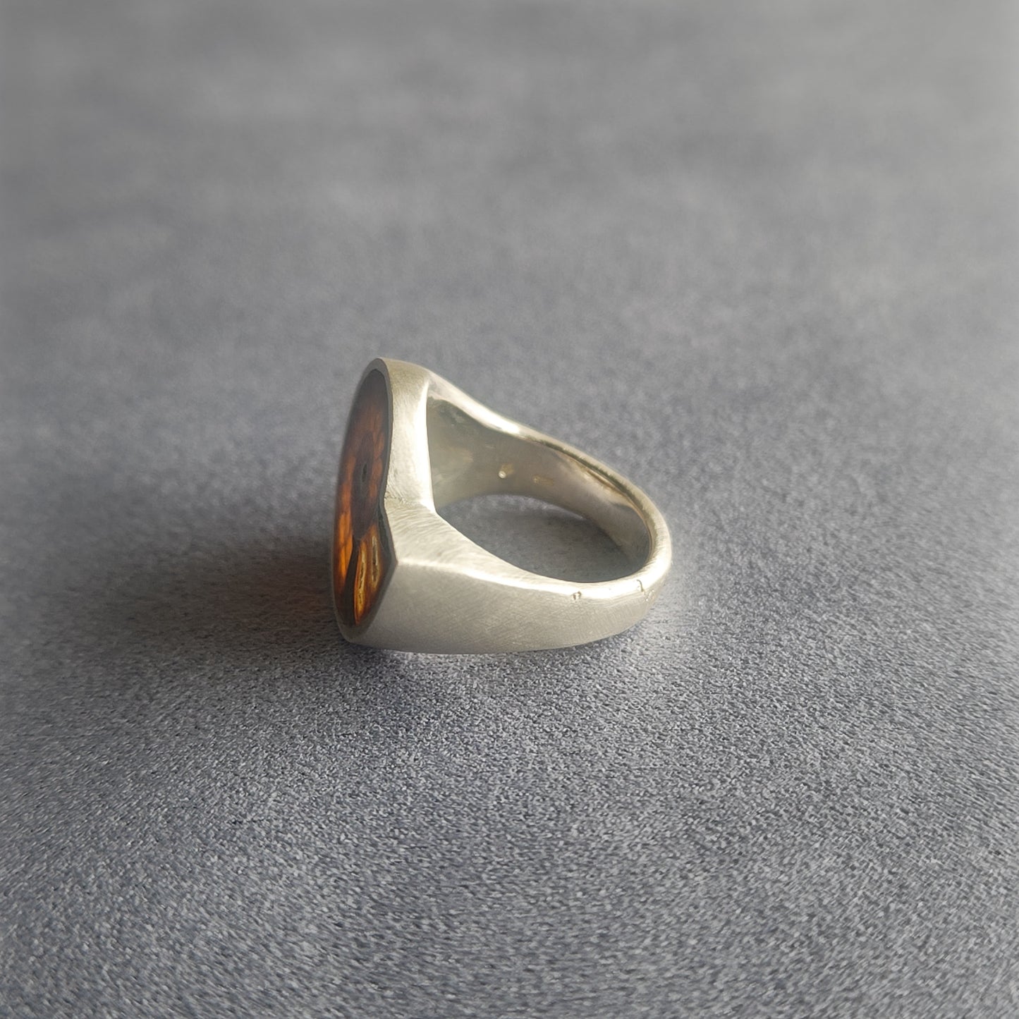 No.0007 アンモナイト シグネットリング #17