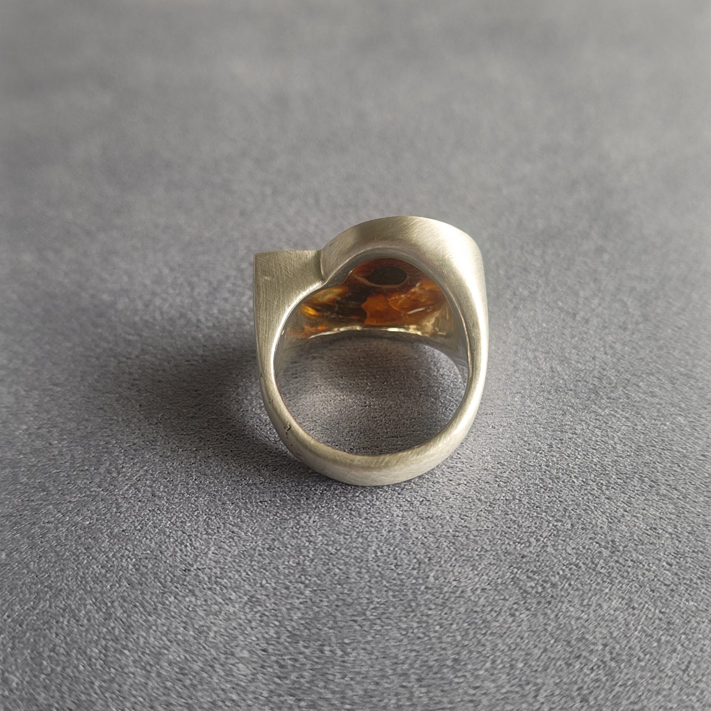 No.0007 アンモナイト シグネットリング #17