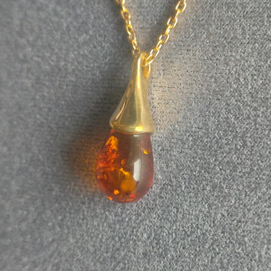 No.0010 琥珀 ネックレス