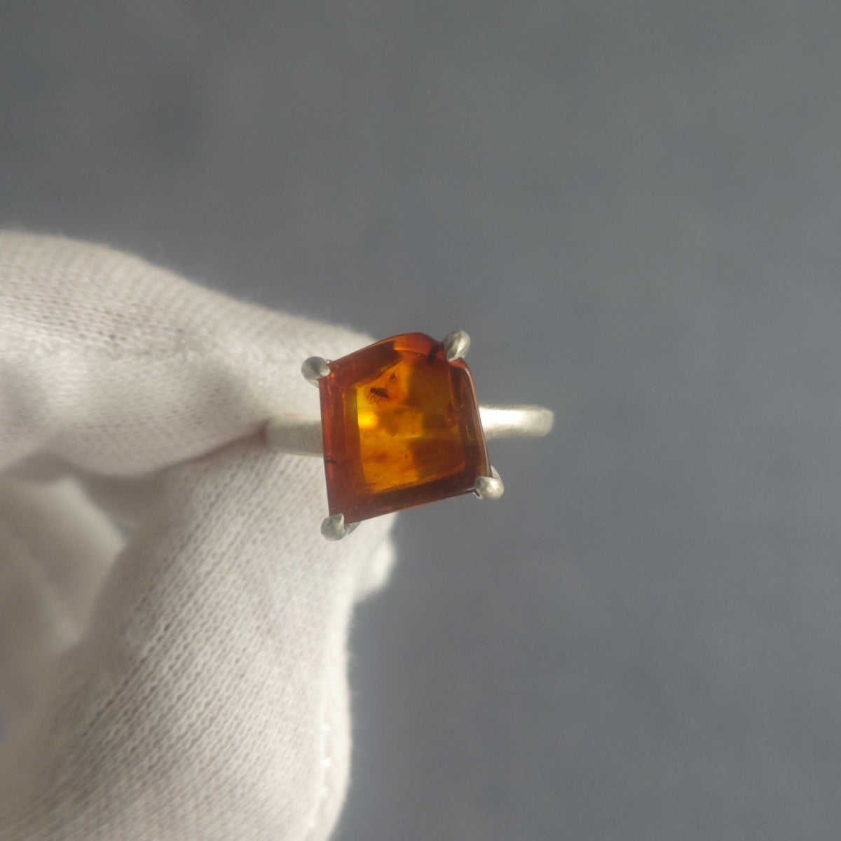 No.0033 Insect in Amber Ring #13
