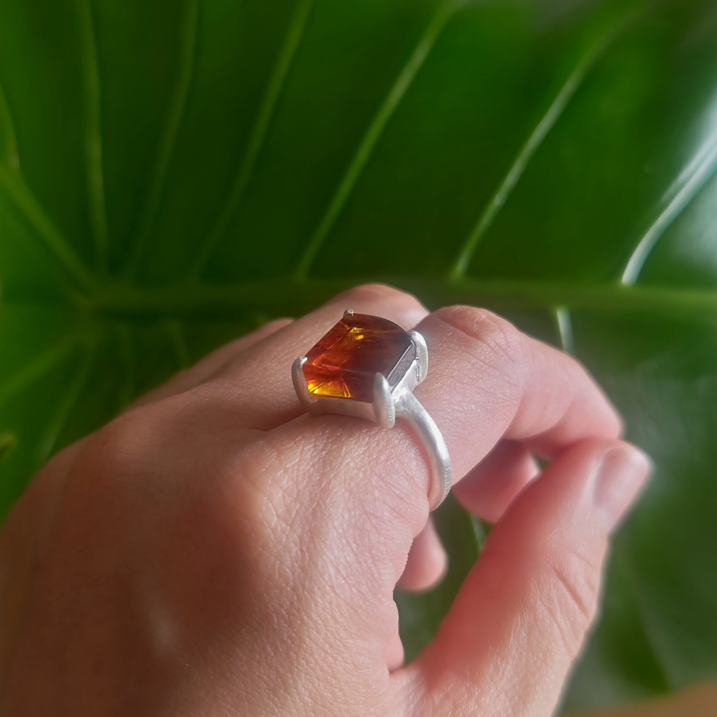 No.0033 Insect in Amber Ring #13