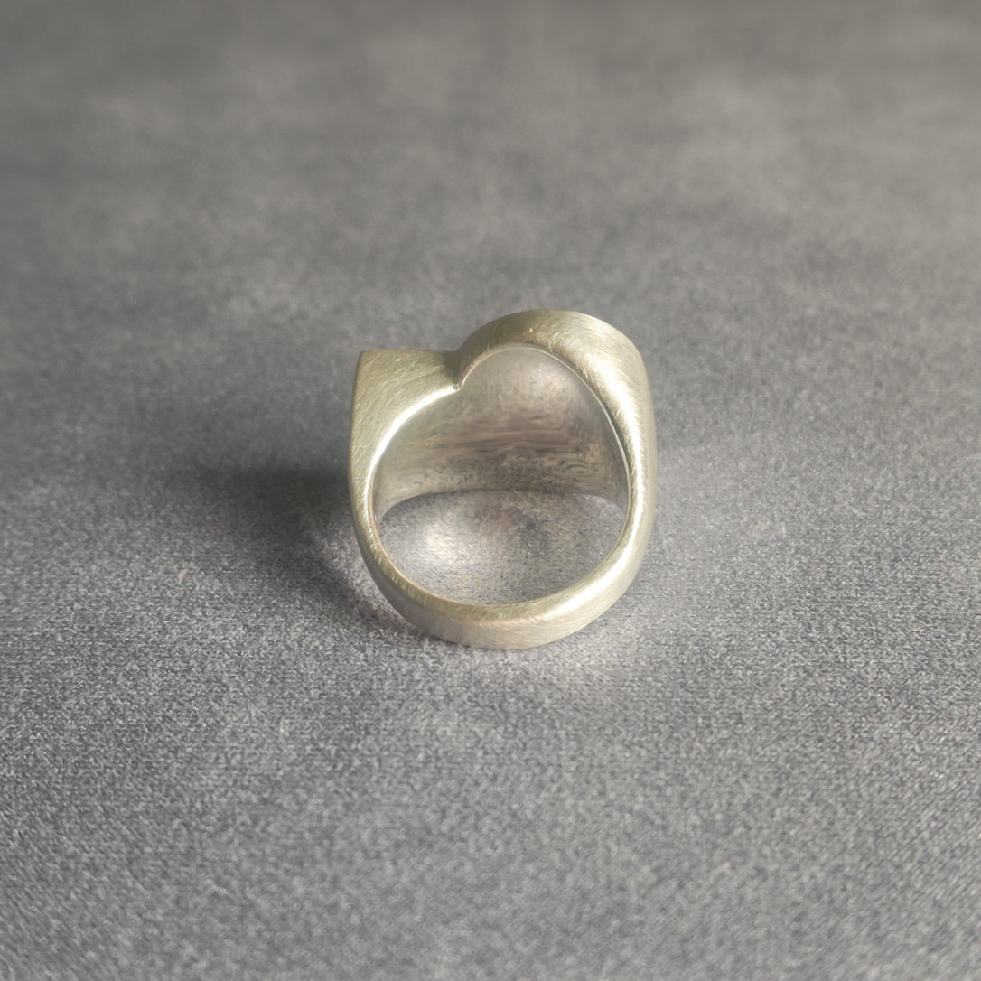 No.0014 アンモナイト シグネットリング #17