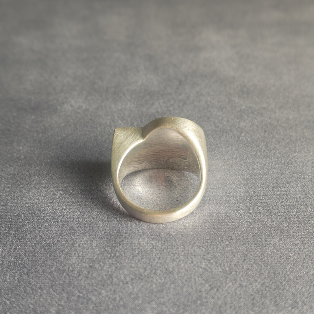 No.0015 アンモナイト シグネットリング #19