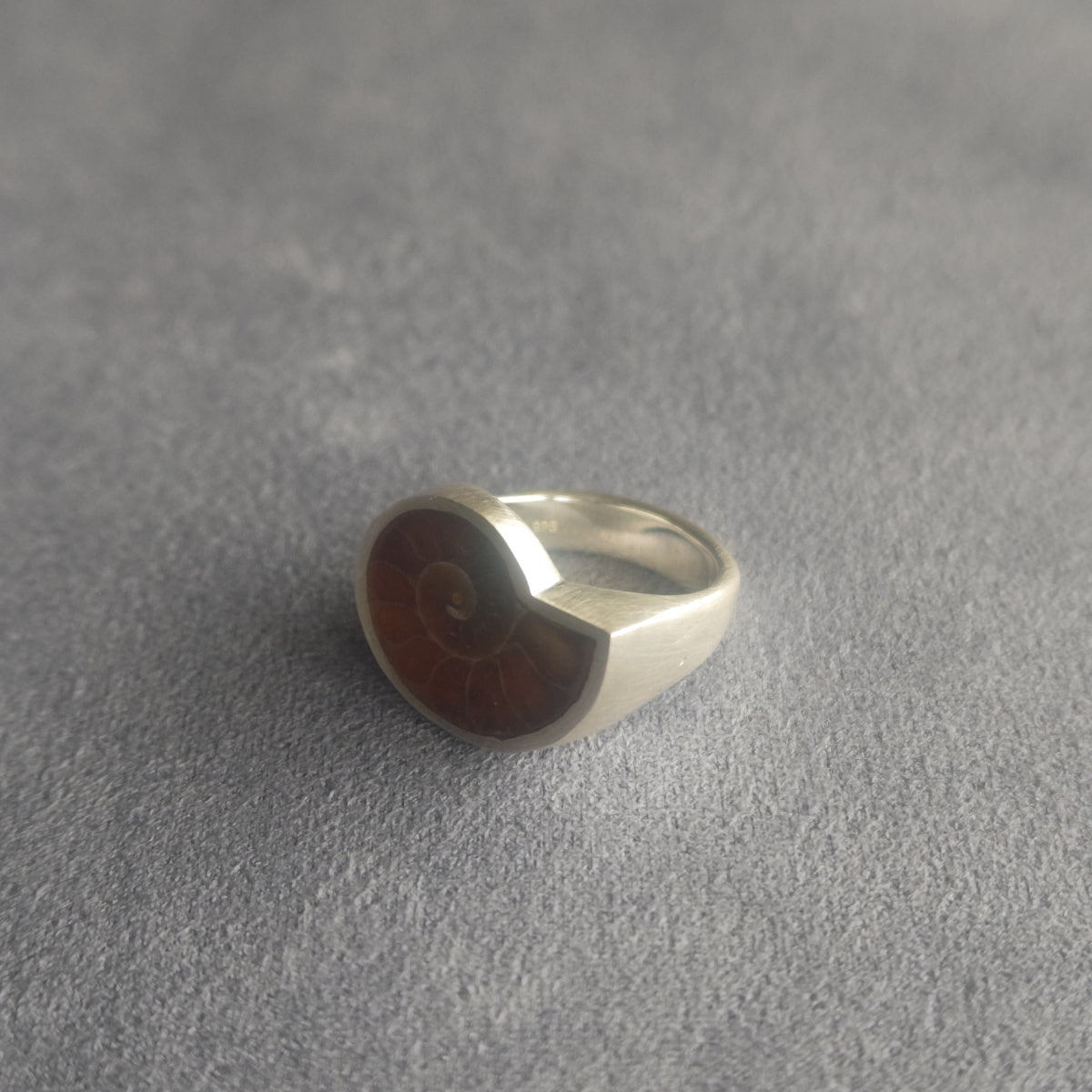 No.0035 Ammonite Signet Ring #9